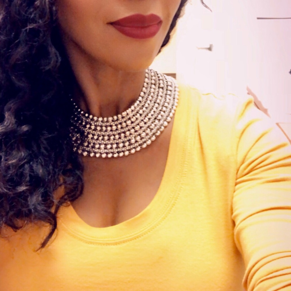 Silver statement necklace - Picture 9 of 11